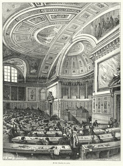 Chambre des Pairs, Oberhaus des französischen Parlaments von 1814 bis zu seiner Abschaffung nach der Revolution von 1848 von French School