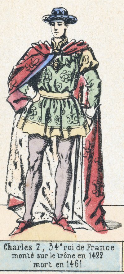 Karl VII., 54. König von Frankreich, bestieg den Thron 1422, gestorben 1461 von French School