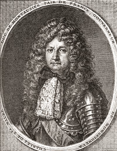 Charles de Sainte-Maure, duc de Montausier, französischer Soldat und Gouverneur des Dauphins, Louis le Grand Dauphin. Aus Les Heures Libres veröffentlicht 1908 von French School