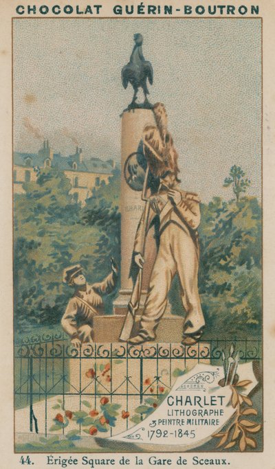 Charlet, Lithograph und Militärmaler, 1792-1845, errichtet im Square de la Gare de Sceaux von French School