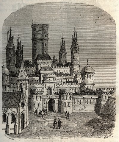 Schloss Montlhery - Festung in der Gemeinde Montlhery, im alten Land Hurepoix - Gravur in „Histoire de France“ von Victor Duruy (1811-1894) - 1882. von French School