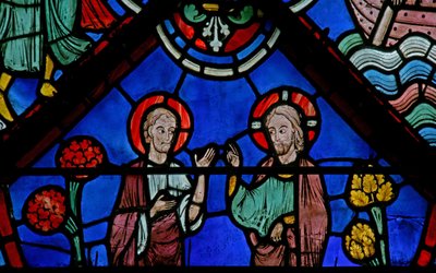 Christus beauftragt den Heiligen Thomas von French School