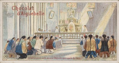 Christen beten in der Episkopalkapelle von Peking von French School