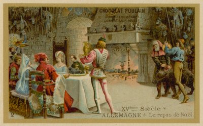 Weihnachtsessen im Deutschland des 15. Jahrhunderts von French School