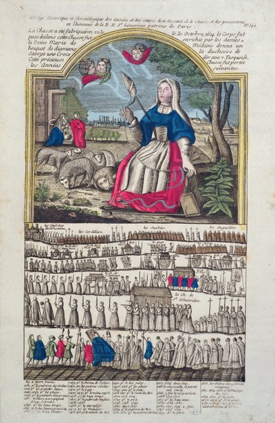 Chronologie und Darstellung der Prozession von St. Genevieve von French School