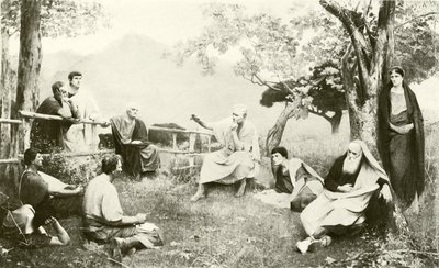 Cicero in Tusculum (Gravur) von French School