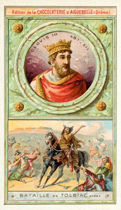 Chlodwig I. in der Schlacht von Tolbiac, 496 von French School