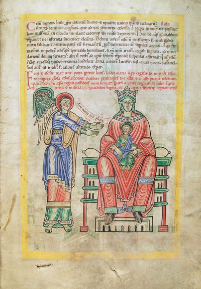 Madonna mit Kind, aus Liber Floridus von Lambert de Saint-Omer, ca. 1120 von French School