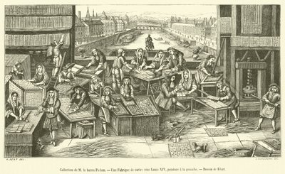 Sammlung von Baron Pichon, Eine Kartenfabrik unter Ludwig XIV (Stich) von French School