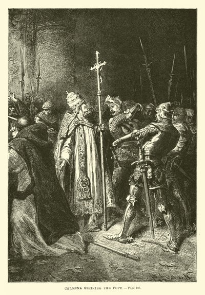 Colonna schlägt den Papst von French School