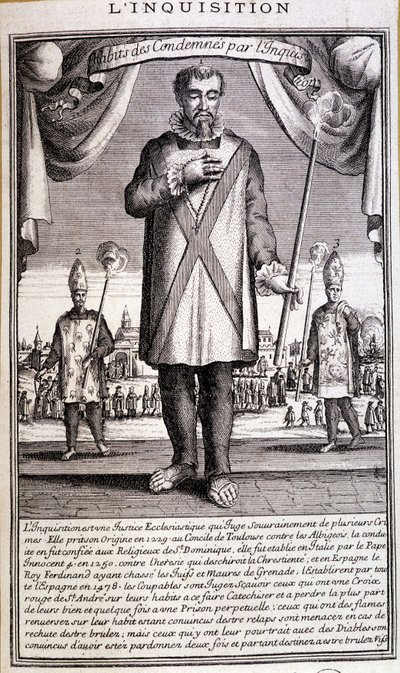 Verurteilt durch die Inquisition, Spanien 18. Jahrhundert von French School