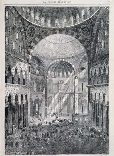 Konstantinopel: die Hagia Sophia Moschee - in „La Presse Illustrée“, Dez. 1869 von French School
