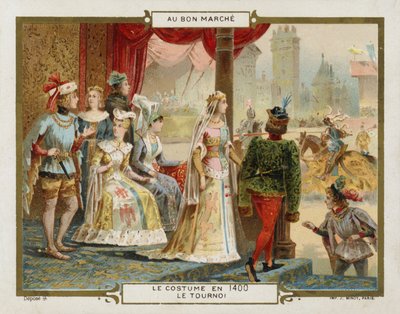 Kostüm im Jahr 1400 - das Turnier von French School