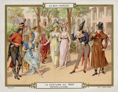 Kostüm im Jahr 1800 - merveilleuse von French School