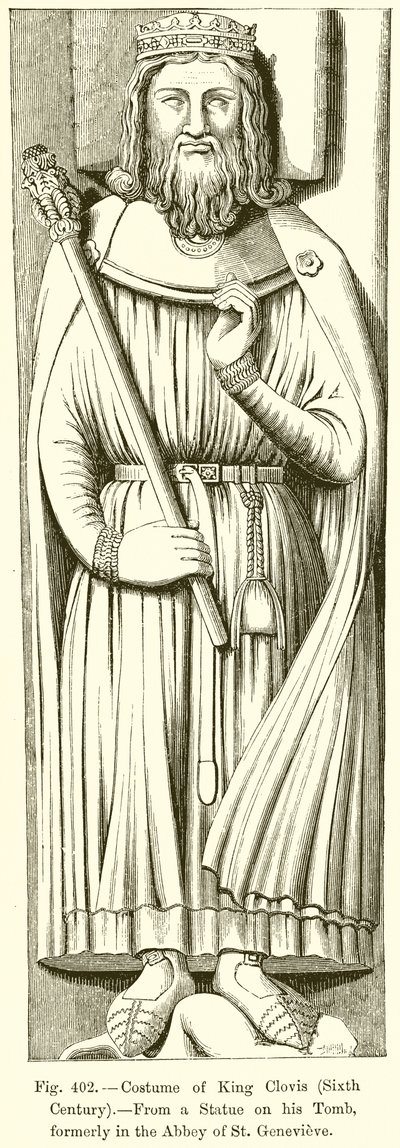 Kostüm von König Chlodwig von French School