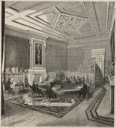 Rechnungshof - Sitzungssaal - Gravur in „Tableau-de-Paris“ von Edmond Texier 1852 von French School