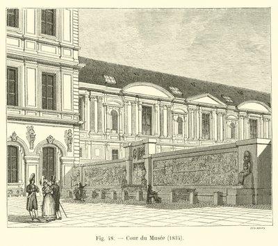 Hof des Museums, 1834 von French School