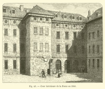 Innenhof der Force 1840 von French School