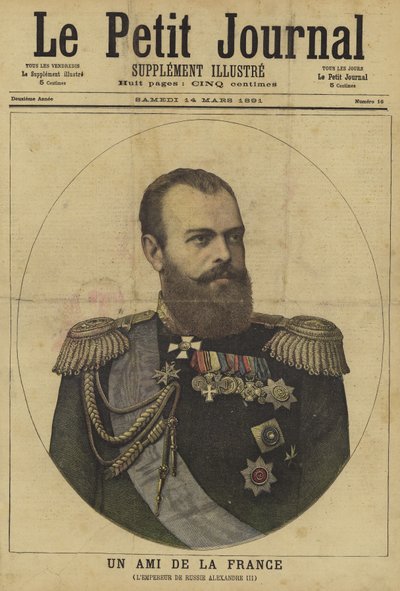 Titelblatt von Le Petit Journal, 14. März 1891 von French School