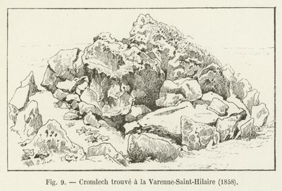 Cromlech gefunden in Varenne-Saint-Hilaire, 1858 von French School