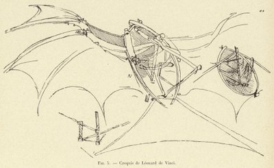 Skizzen von Leonardo da Vinci von French School
