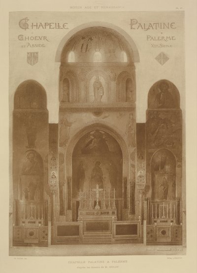 Querschnitt vom Ostende der Palatinenkapelle, Palermo, Sizilien, aus Fragments d