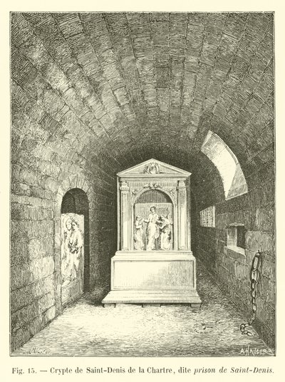 Krypta von Saint-Denis de la Chartre, genannt Gefängnis von Saint-Denis von French School