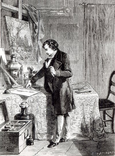 Daguerre entdeckt die Lichtempfindlichkeit von Silberjodid, 1831 von French School