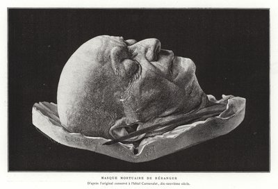 Totenmaske von Pierre-Jean de Béranger, französischer Dichter und Liedermacher von French School