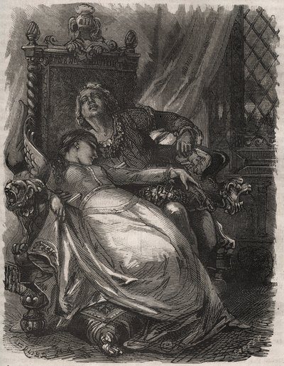 Tod von Paolo und Francesca: die Frau von Francesca Da Rimini von French School