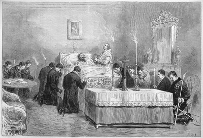Tod des Königs von Italien Viktor Emanuel II. (Vittorio Emanuele), 9. Januar von French School