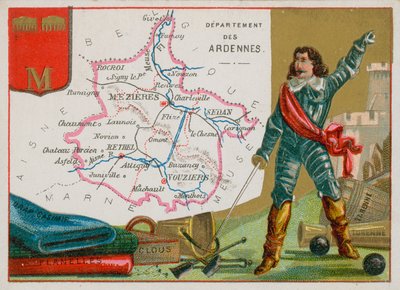 Departement Ardennes in Nordostfrankreich von French School