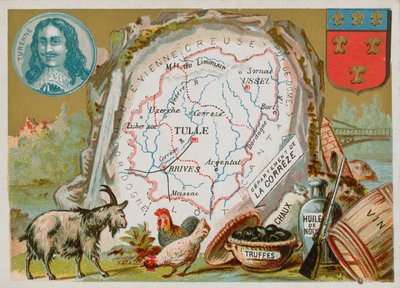 Departement Corrèze in Südzentralfrankreich von French School