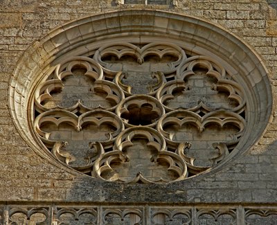 Rosette an der Westfassade von French School