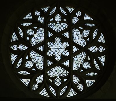Darstellung des Rosettenfensters an der Ostwand des südlichen Querschiffs von French School