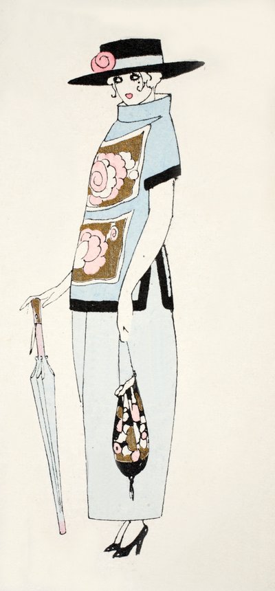 Entwurf für ein Tageskleid, ca. 1919 von French School