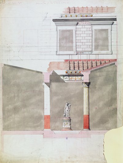 Entwurf für das Atrium des pompejanischen Palastes von Prinz Napoleon III (1808-73) von French School