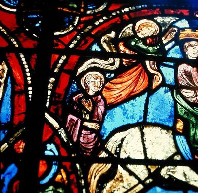 Detail eines der Fenster von French School