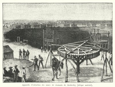 Diamantenminen von Kimberley, Kap der Guten Hoffnung, Südafrika von French School