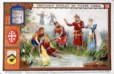 Entdeckung des Körpers von Friedrich Barbarossa im Selef-Fluss von French School