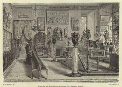 Ausstellung von Wohnzimmermöbeln, Pavillon de Flore, Louvre, Paris von French School