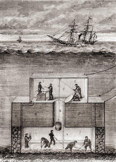 Dr. Antoine Prosper Payernes U-Boot-Dampfschiff aus dem 19. Jahrhundert, genannt 