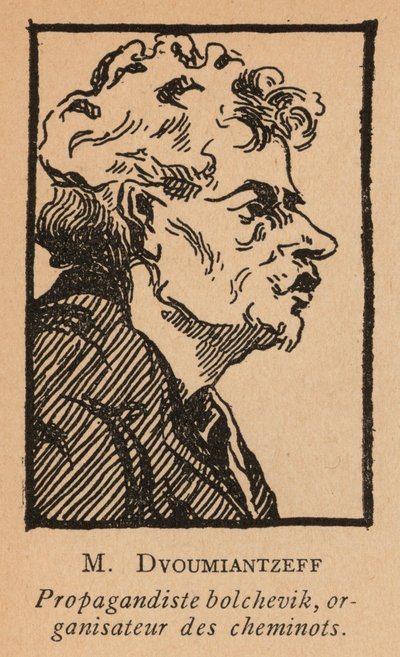 Dvumyantsev, russischer bolschewistischer Propagandist und Organisator der Eisenbahnarbeiter von French School