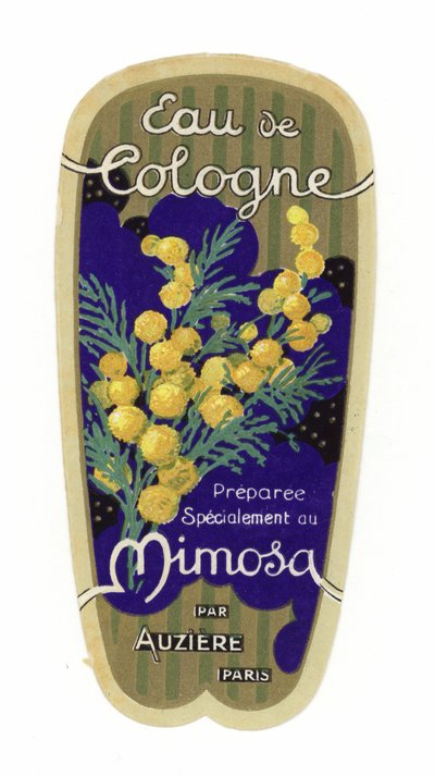 Eau de Cologne Etikett, Mimosa von French School