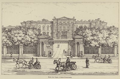 Ecole des Pages, in Sankt Petersburg (Gravur) von French School