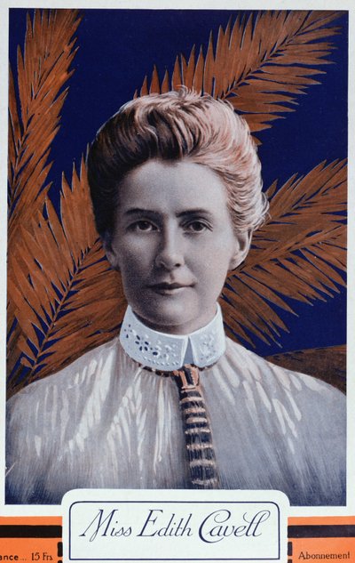 Edith Cavell (1865-1915) aus Le Petit Journal, 1915 von French School