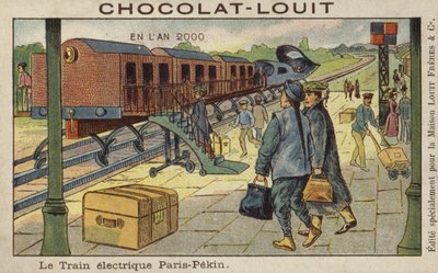 Elektrischer Zug von Paris nach Peking im Jahr 2000 von French School