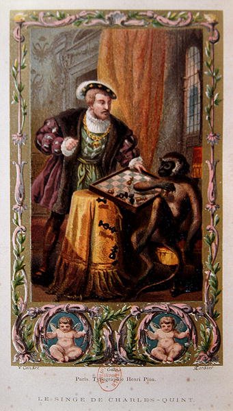 Kaiser Karl V. und der Affe, Illustration aus 