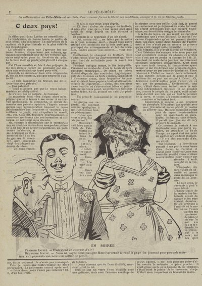 En soiree. Illustration für Le Pele-Mele von French School