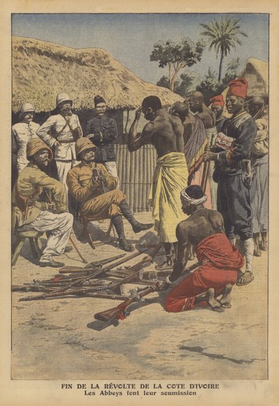 Ende eines Aufstands der Abes in der Elfenbeinküste von French School